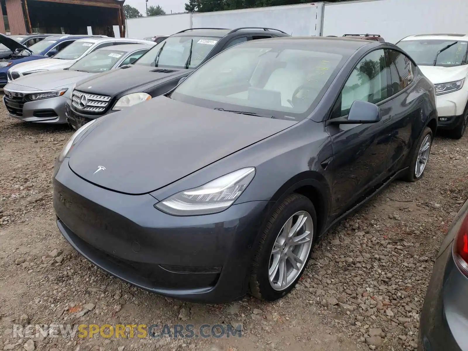 2 Photograph of a damaged car 5YJYGDEE9LF049343 TESLA MODEL Y 2020