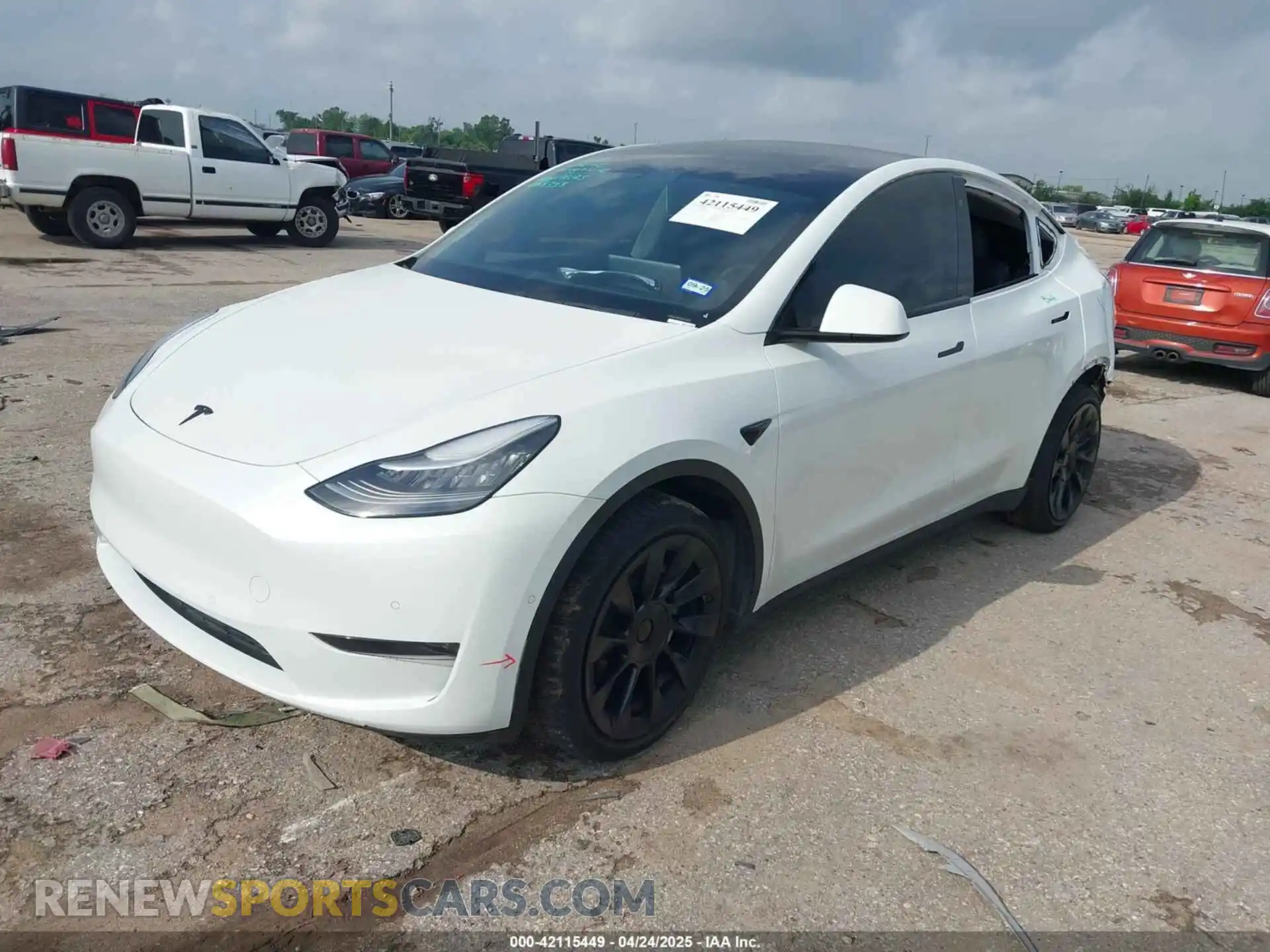 2 Фотография поврежденного автомобиля 5YJYGDEEXLF008333 TESLA MODEL Y 2020