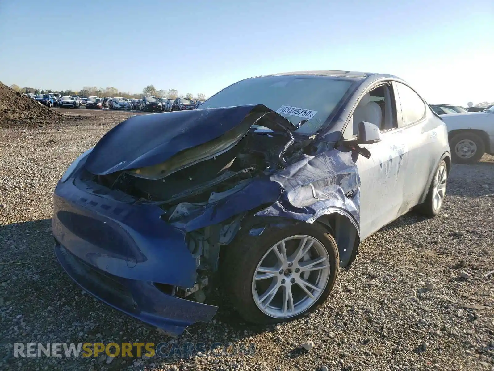 2 Photograph of a damaged car 5YJYGDEEXLF027612 TESLA MODEL Y 2020