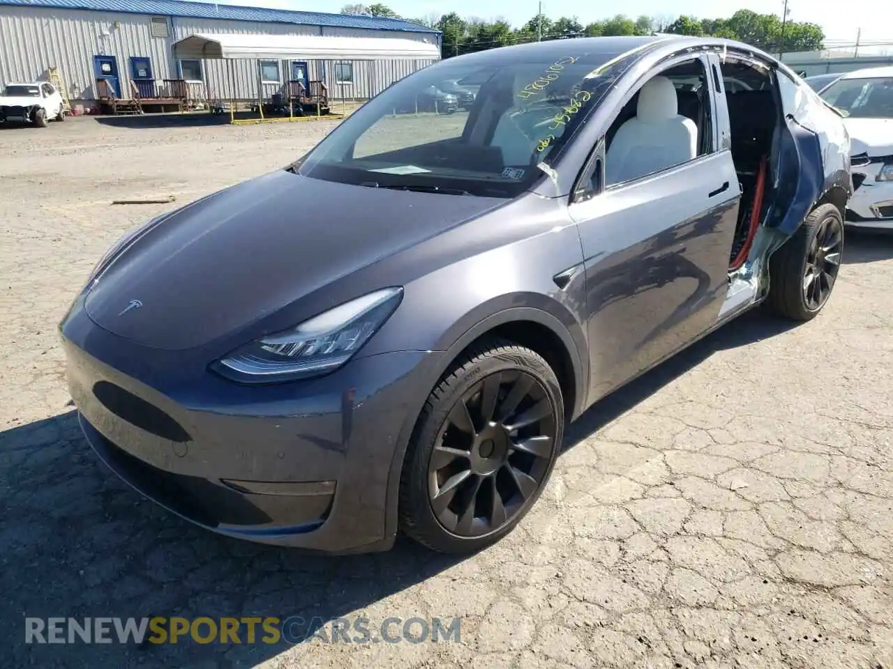 2 Photograph of a damaged car 5YJYGDEEXLF037444 TESLA MODEL Y 2020