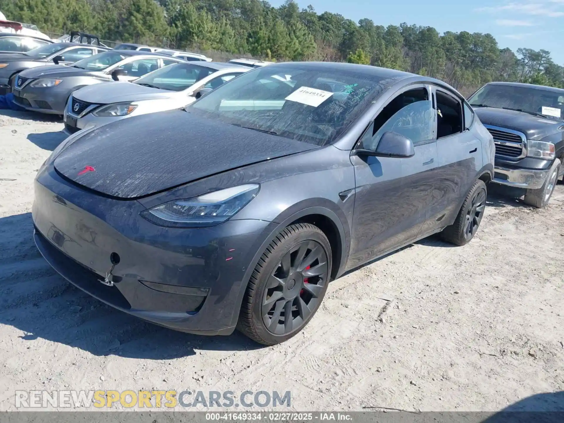 2 fotografías del automóvil dañado 5YJYGDEEXLF045883 TESLA MODEL Y 2020