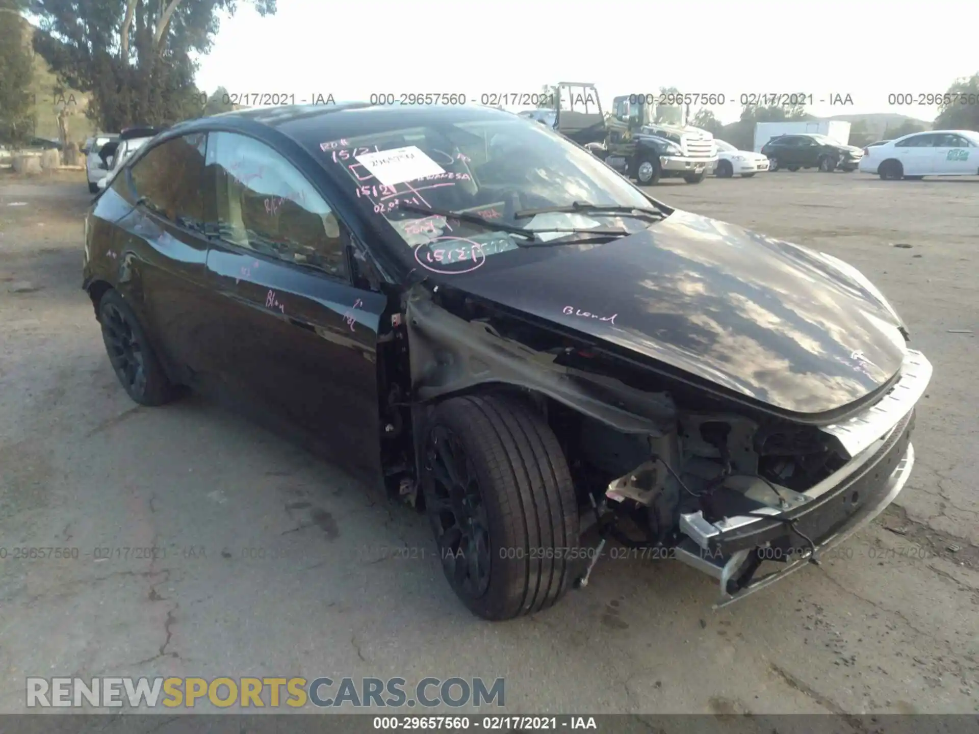 1 Фотография поврежденного автомобиля 5YJYGDEEXLF052476 TESLA MODEL Y 2020
