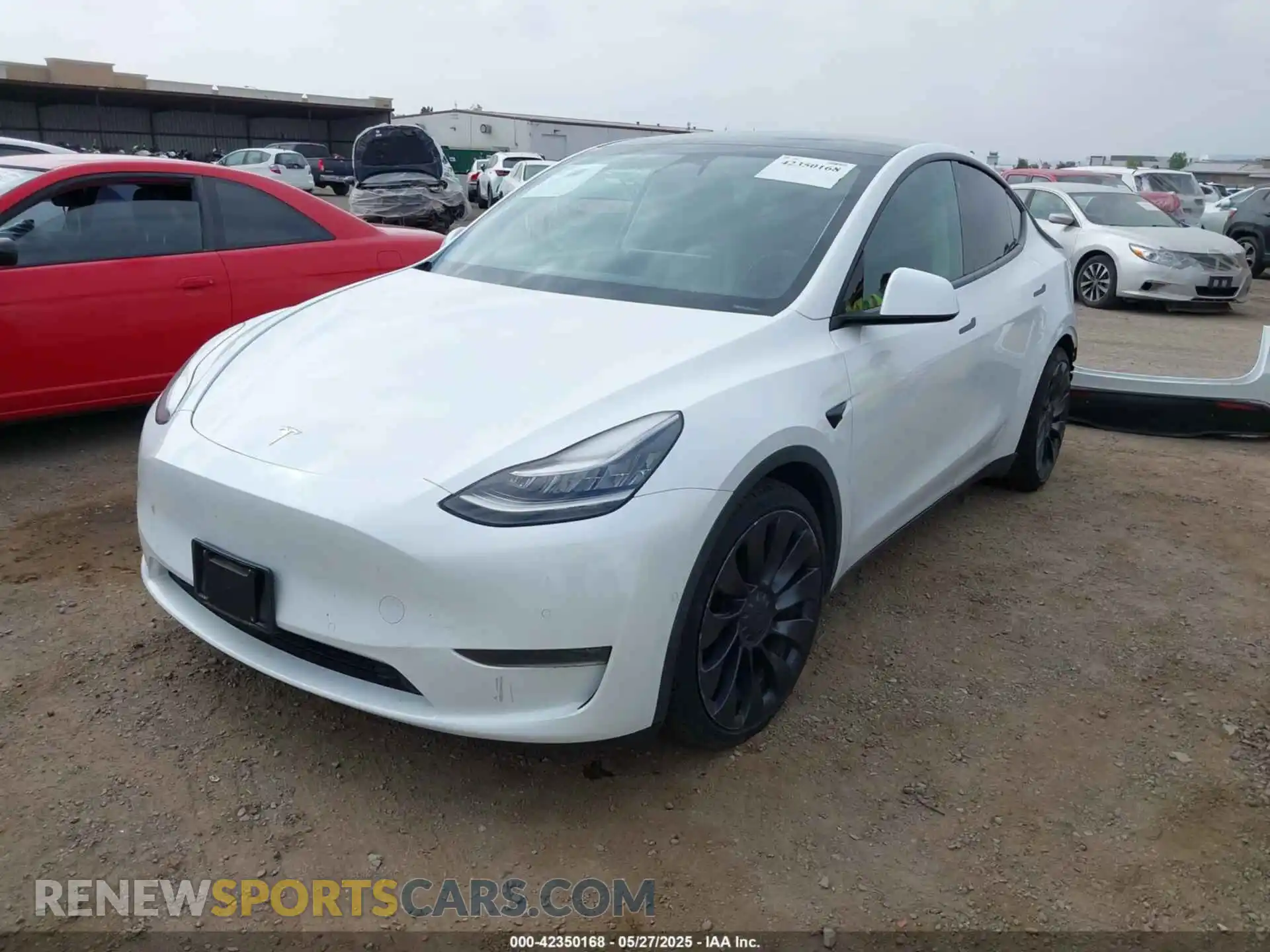 2 Photograph of a damaged car 5YJYGDEF0LF056397 TESLA MODEL Y 2020