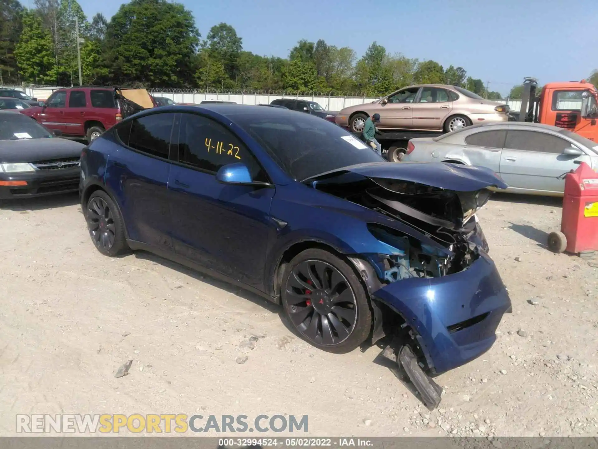 1 Photograph of a damaged car 5YJYGDEF1LF001344 TESLA MODEL Y 2020