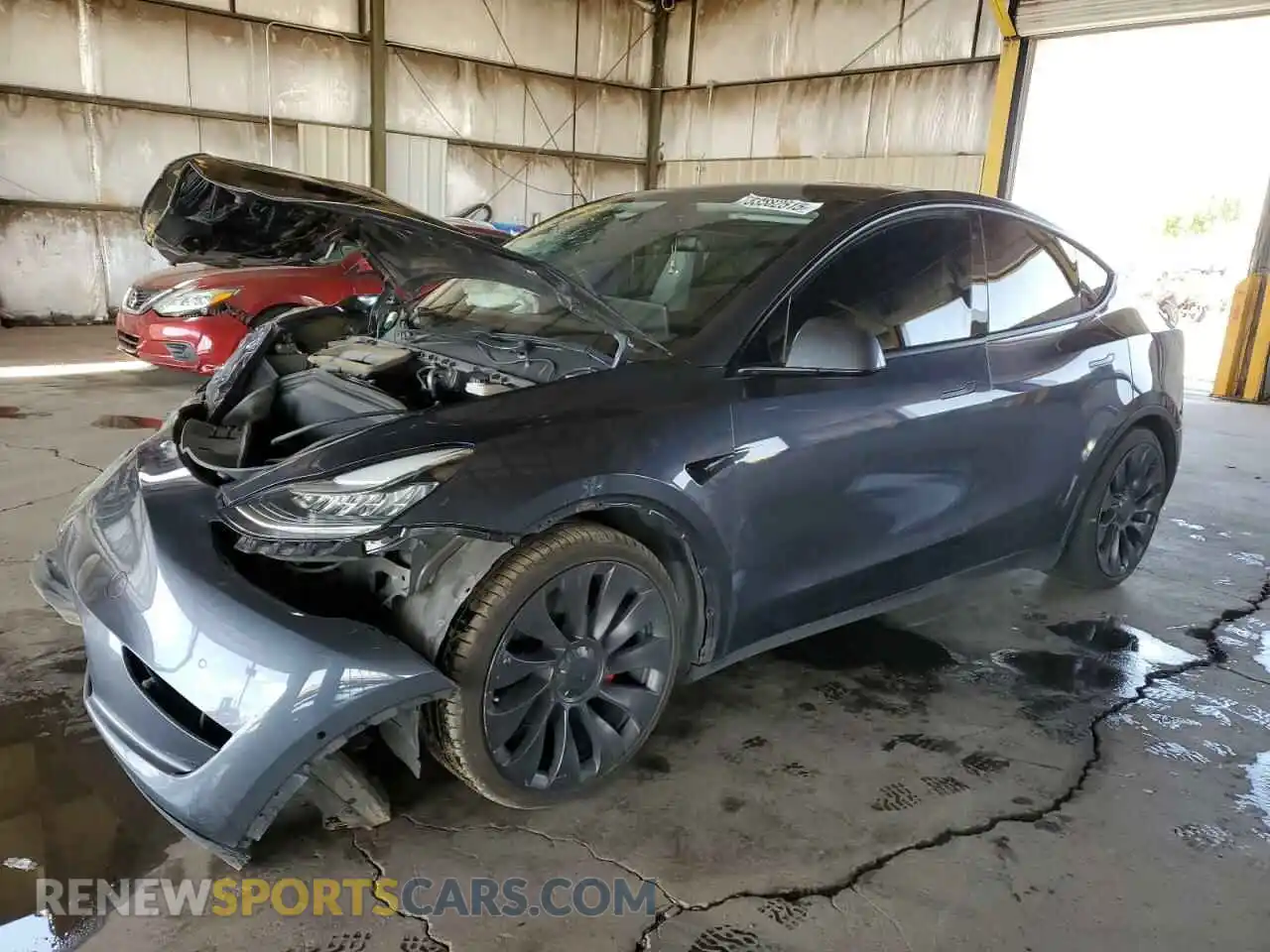 1 Photograph of a damaged car 5YJYGDEF1LF038555 TESLA MODEL Y 2020