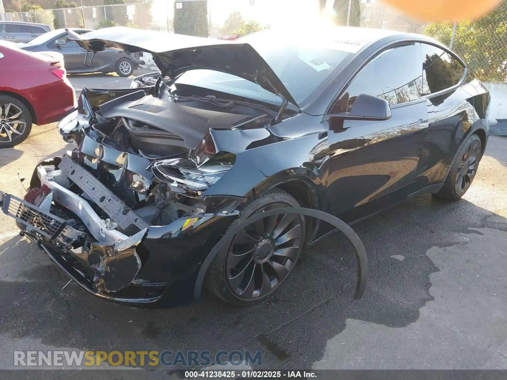 2 Photograph of a damaged car 5YJYGDEF2LF039987 TESLA MODEL Y 2020