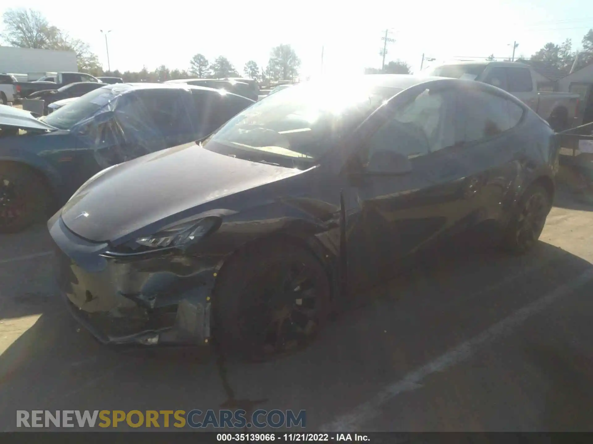 2 Photograph of a damaged car 5YJYGDEF3LF001121 TESLA MODEL Y 2020