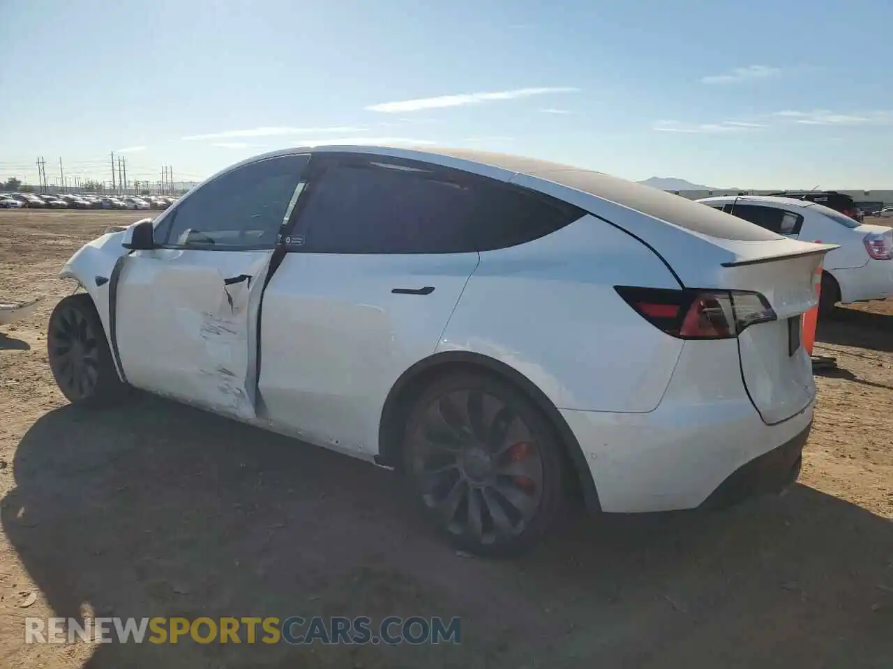 2 Photograph of a damaged car 5YJYGDEF3LF034832 TESLA MODEL Y 2020