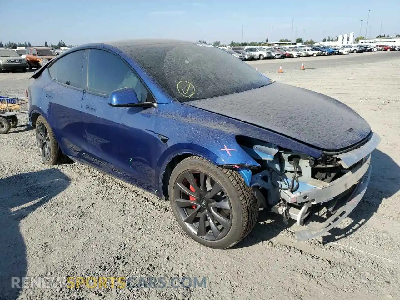 1 Photograph of a damaged car 5YJYGDEF4LF000253 TESLA MODEL Y 2020
