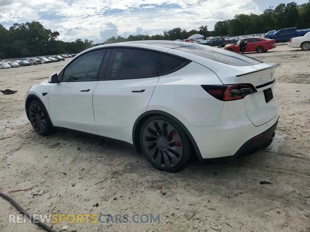 2 Photograph of a damaged car 5YJYGDEF5LF046822 TESLA MODEL Y 2020