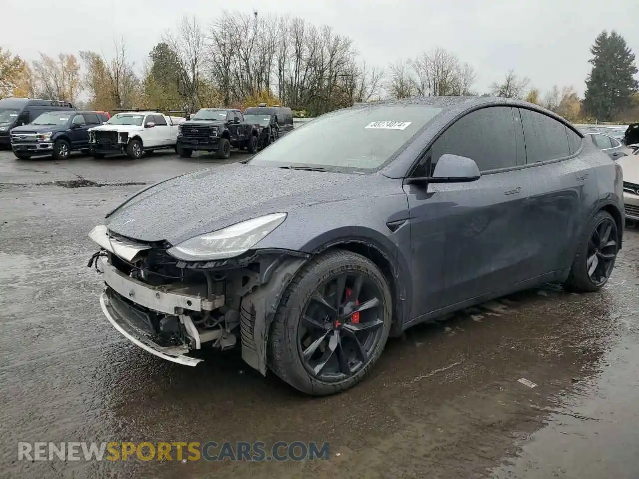1 Photograph of a damaged car 5YJYGDEF7LF001476 TESLA MODEL Y 2020