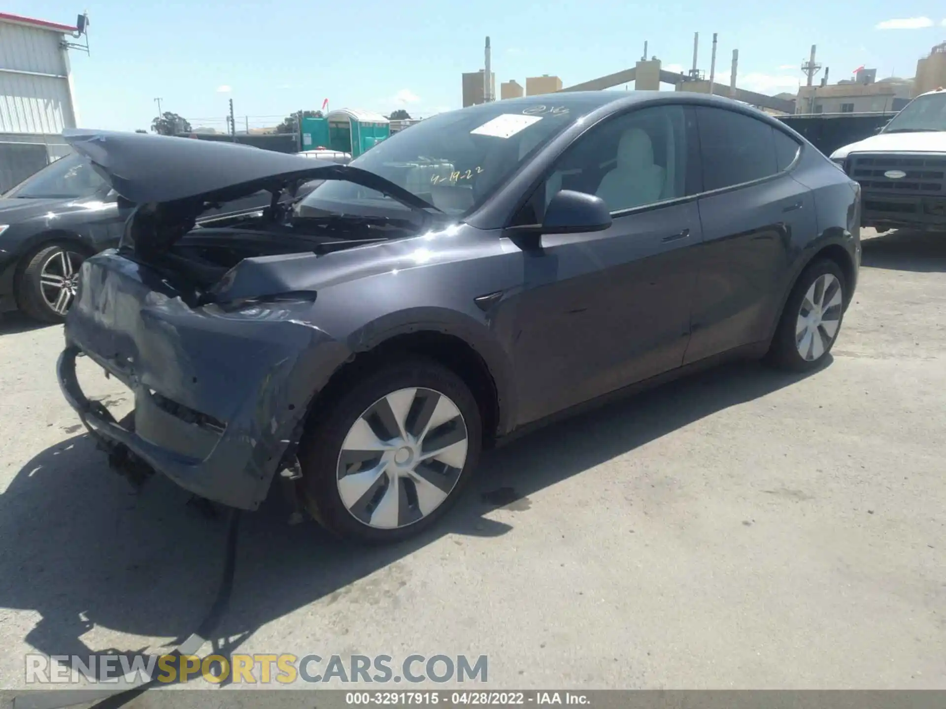 2 Photograph of a damaged car 5YJYGDEF7LF039029 TESLA MODEL Y 2020