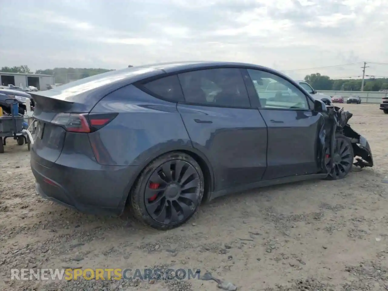 3 fotografías del automóvil dañado 5YJYGDEF8LF001406 TESLA MODEL Y 2020