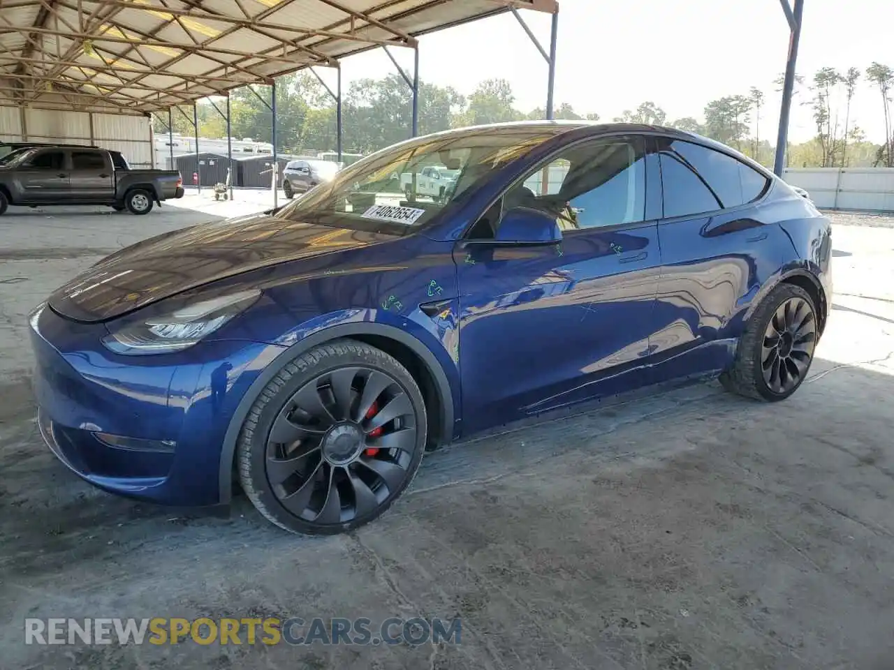 1 Photograph of a damaged car 5YJYGDEF9LF000913 TESLA MODEL Y 2020
