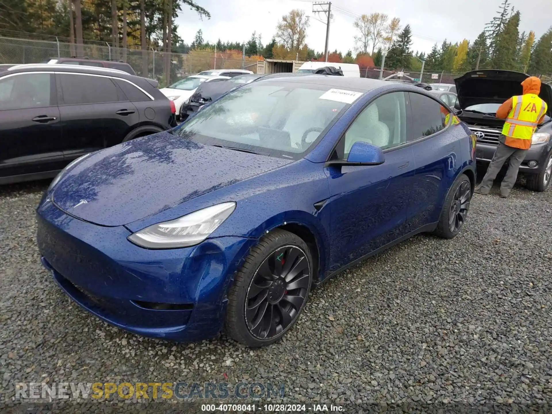 2 Photograph of a damaged car 5YJYGDEF9LF017842 TESLA MODEL Y 2020