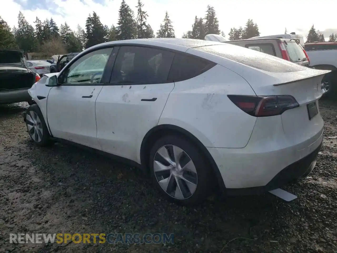 2 fotografías del automóvil dañado 5YJYGDEF9LF022930 TESLA MODEL Y 2020