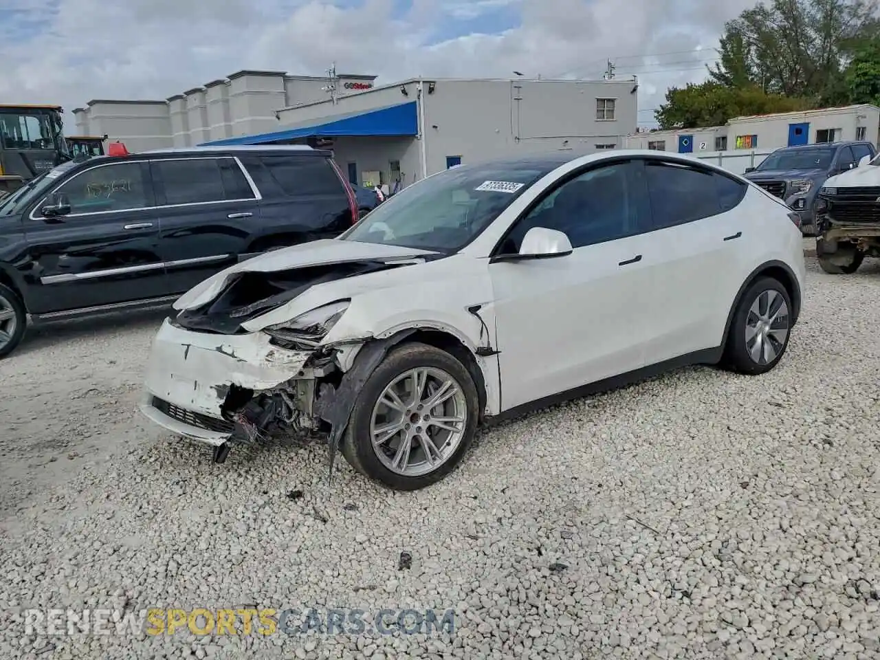 1 fotografías del automóvil dañado 5YJYGAED5MF116608 TESLA MODEL Y 2021