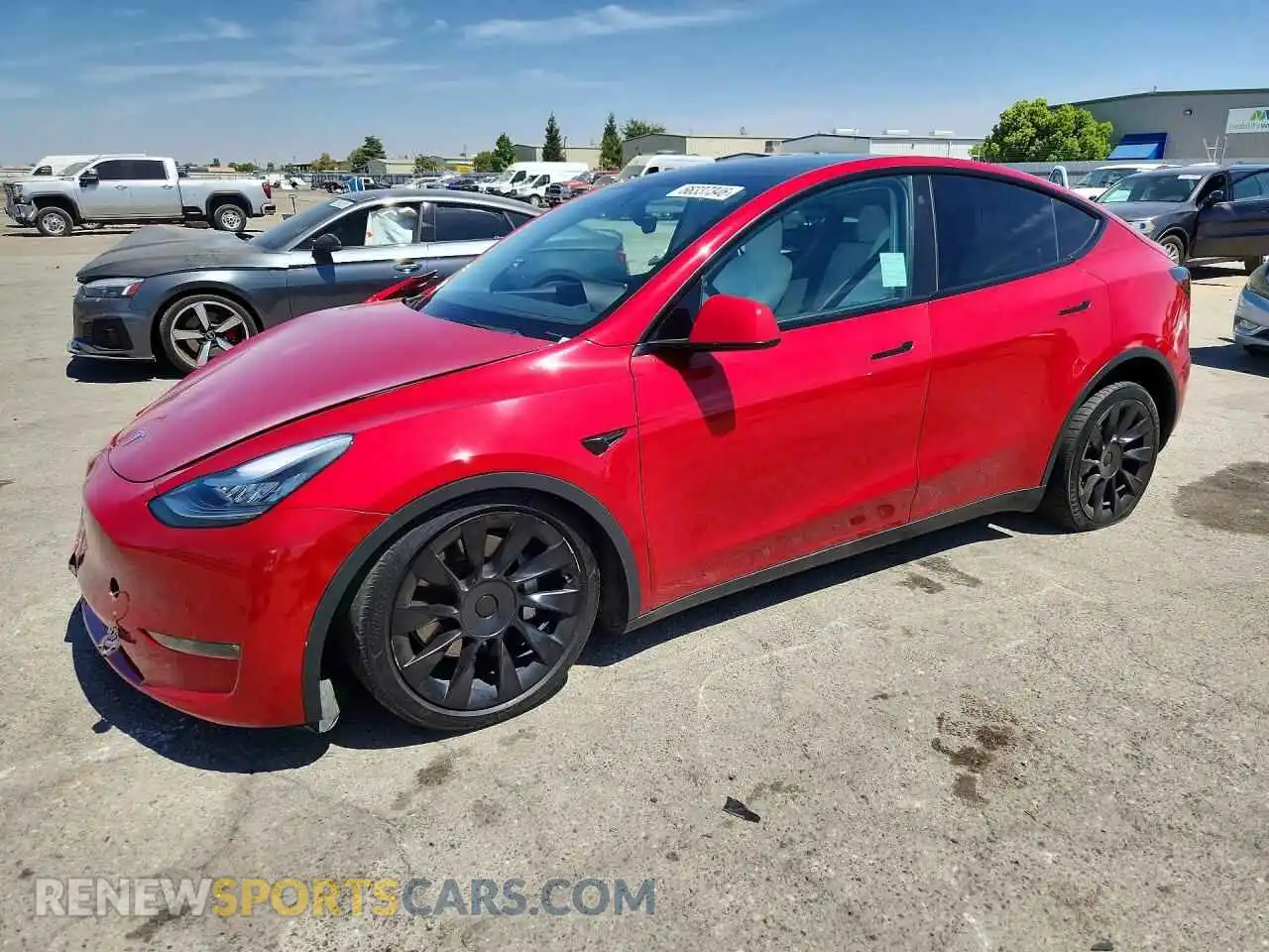 1 Photograph of a damaged car 5YJYGAED5MF177084 TESLA MODEL Y 2021