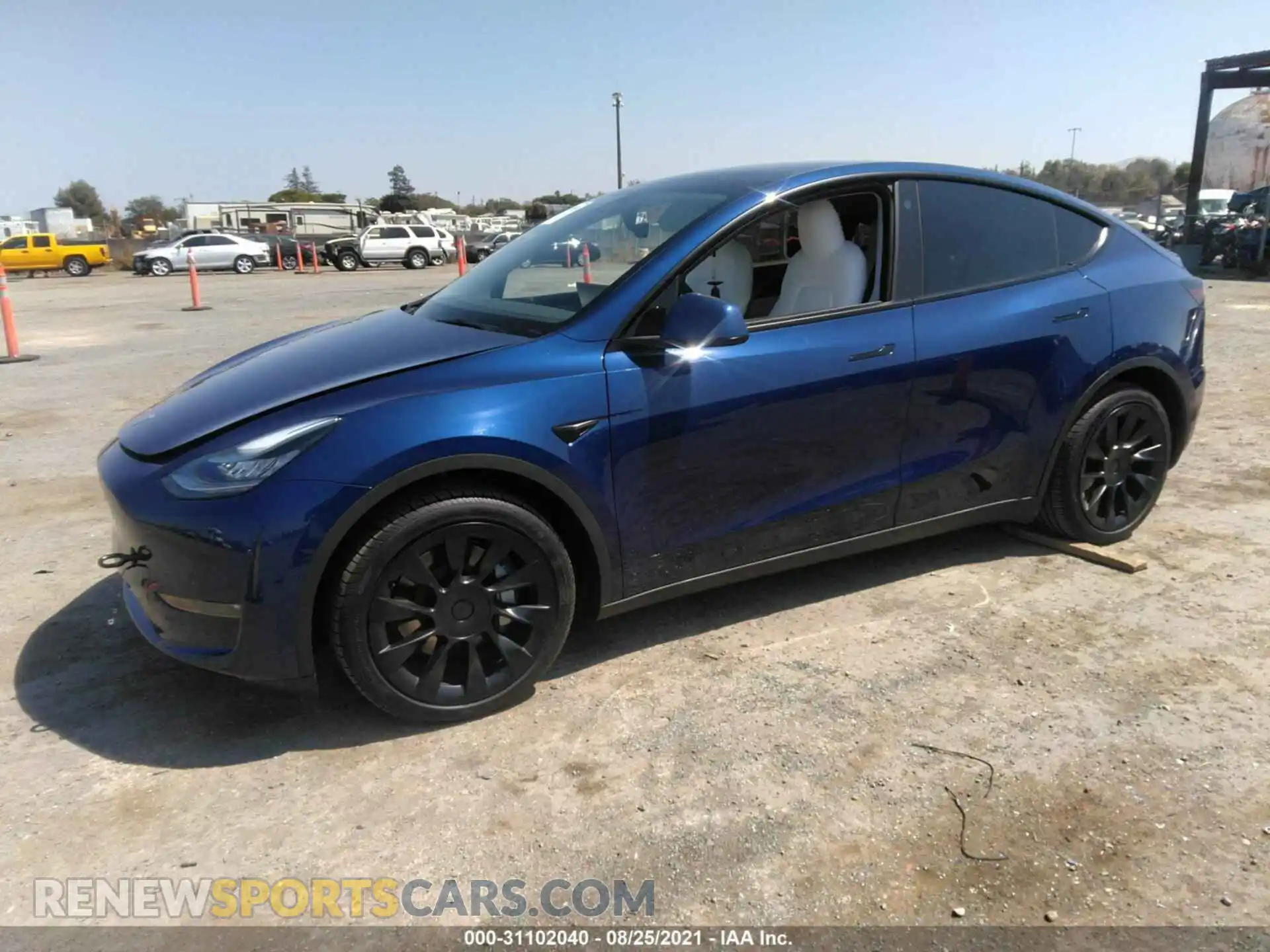 2 Photograph of a damaged car 5YJYGAEE0MF152201 TESLA MODEL Y 2021