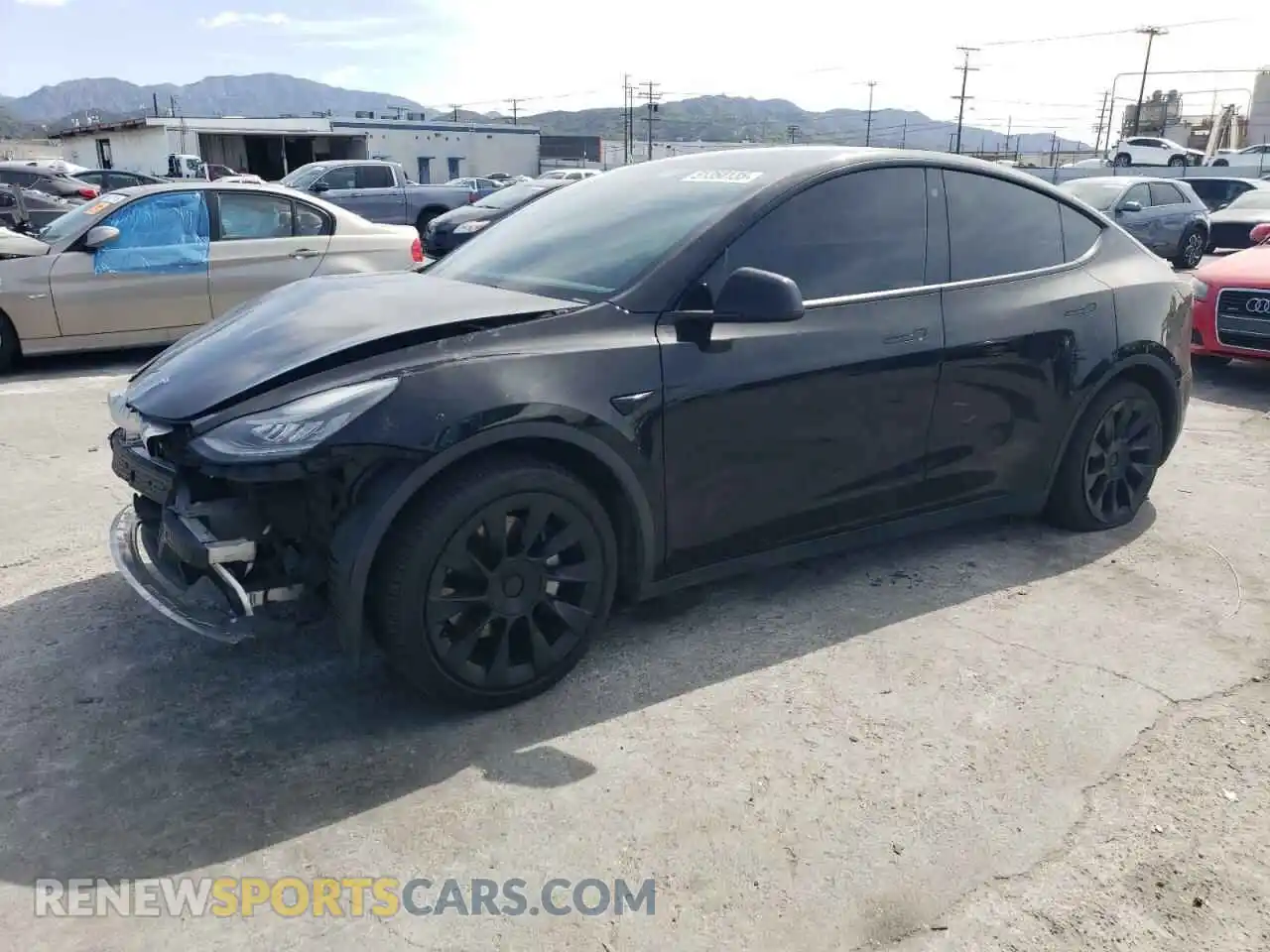 1 Photograph of a damaged car 5YJYGAEE0MF203308 TESLA MODEL Y 2021