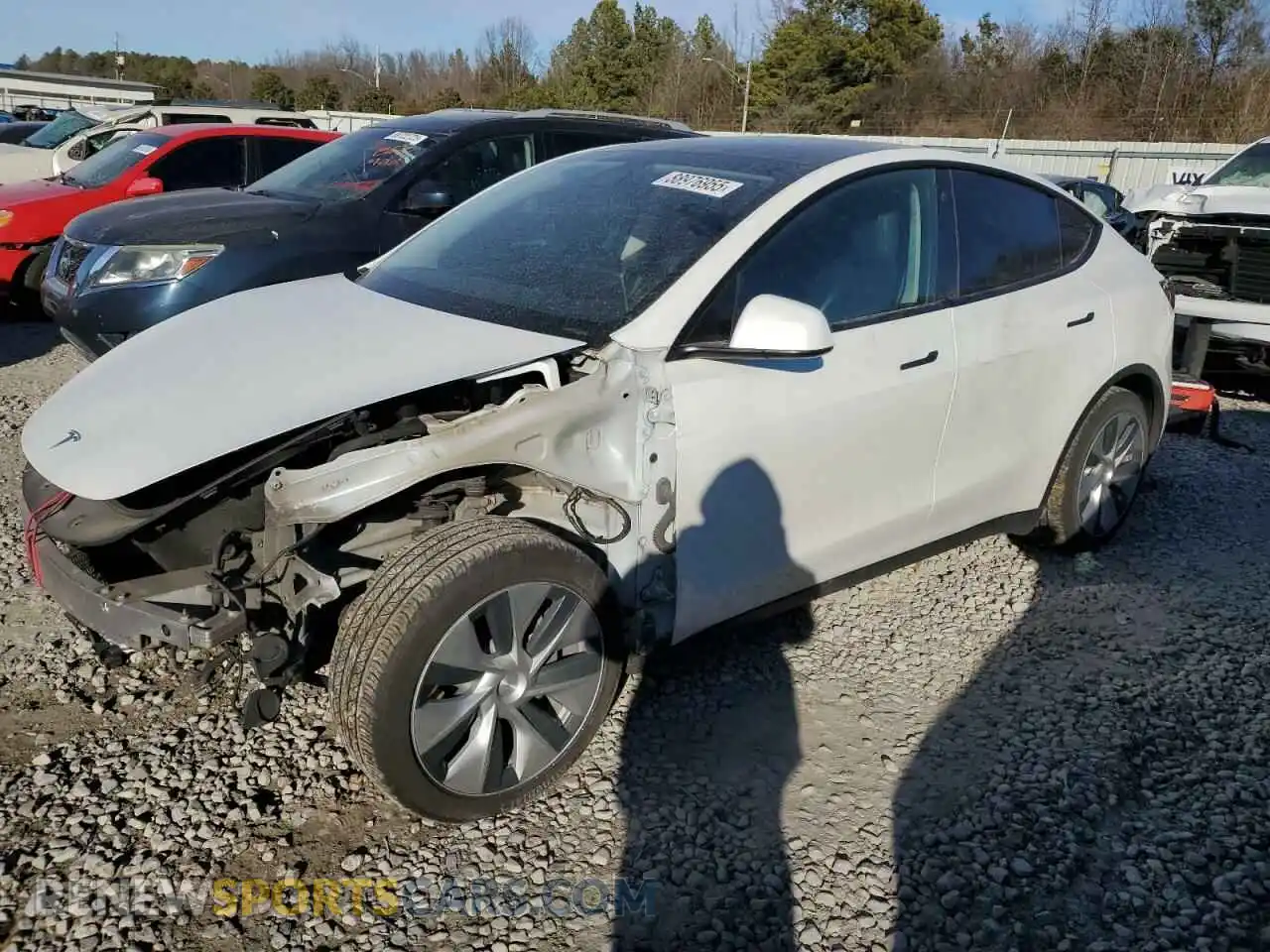 1 Photograph of a damaged car 5YJYGAEE0MF296587 TESLA MODEL Y 2021