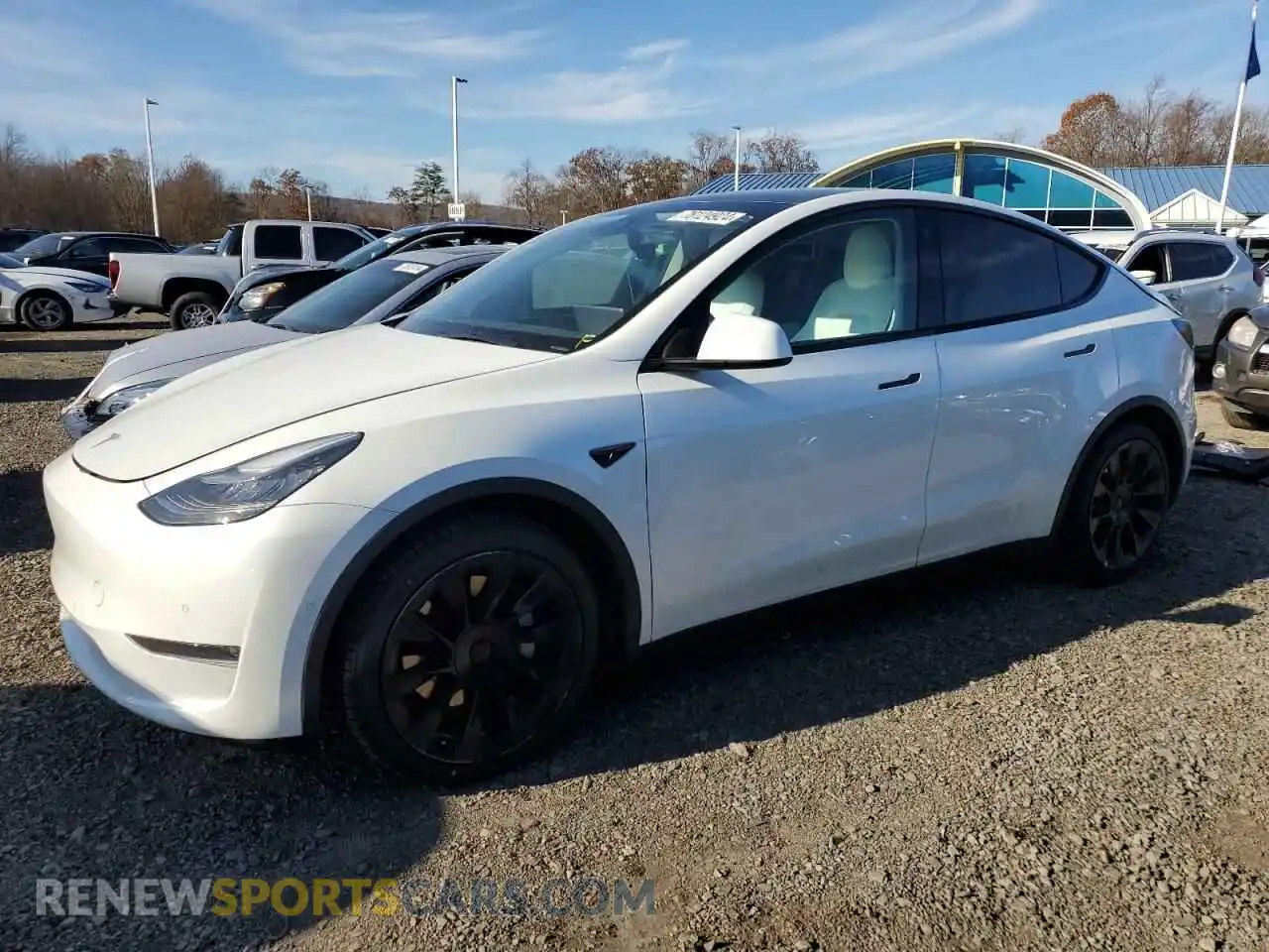 1 Photograph of a damaged car 5YJYGAEE1MF144429 TESLA MODEL Y 2021