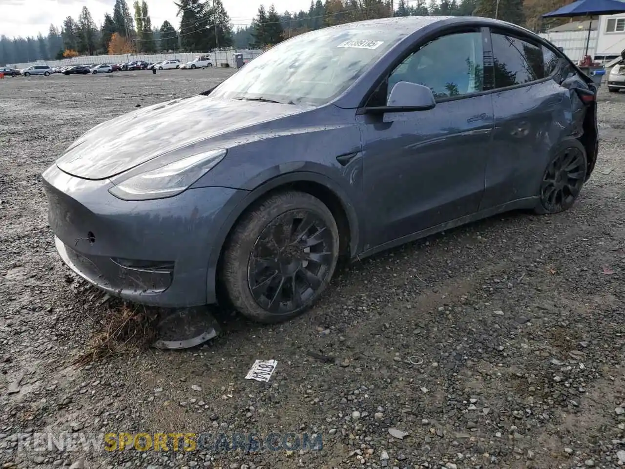 1 Photograph of a damaged car 5YJYGAEE2MF239579 TESLA MODEL Y 2021