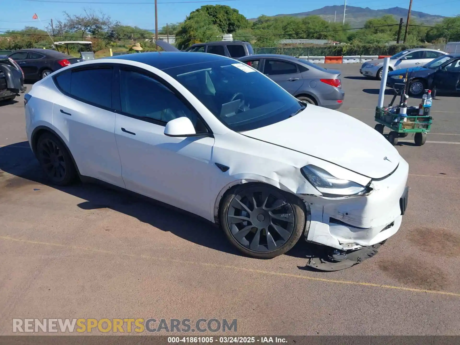 1 Photograph of a damaged car 5YJYGAEE3MF194197 TESLA MODEL Y 2021