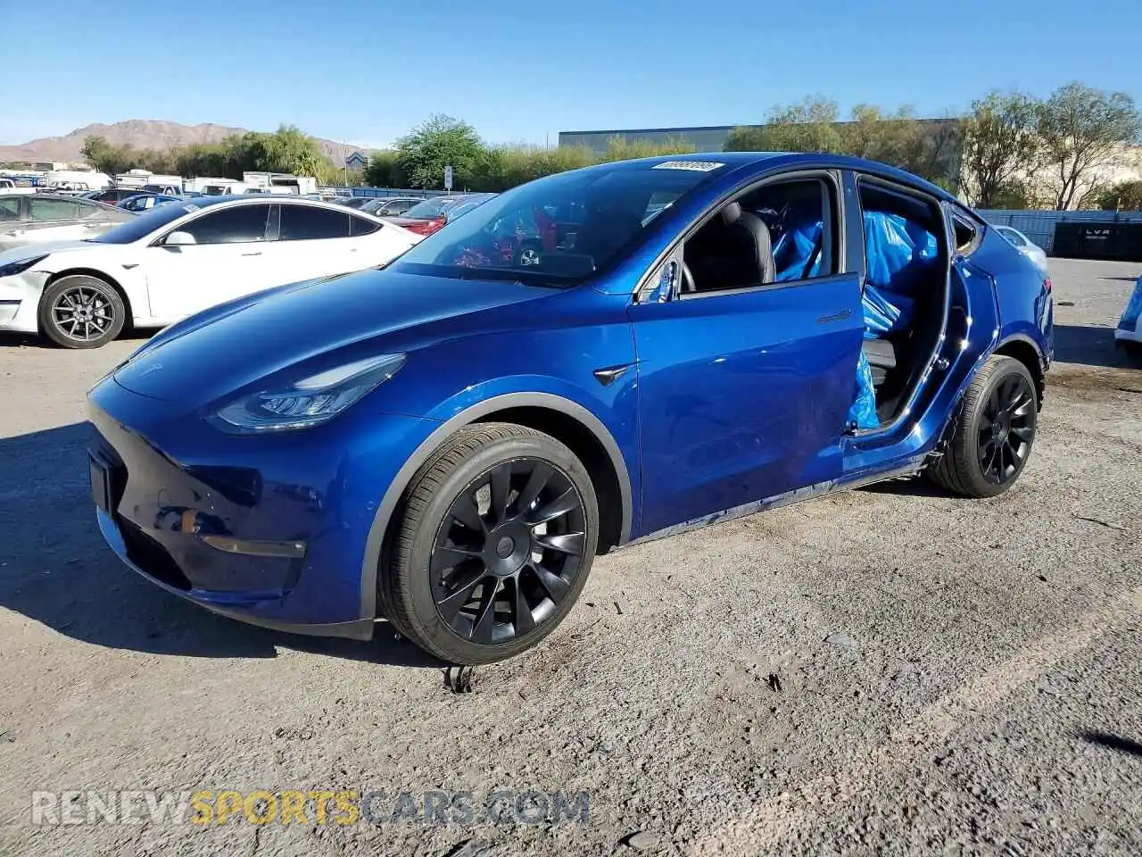 1 Photograph of a damaged car 5YJYGAEE3MF287303 TESLA MODEL Y 2021