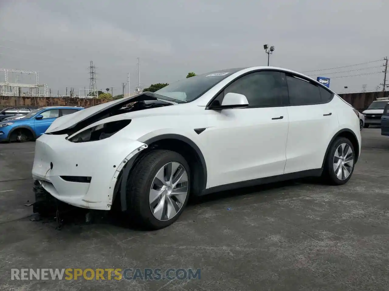 1 Photograph of a damaged car 5YJYGAEE3MF300938 TESLA MODEL Y 2021