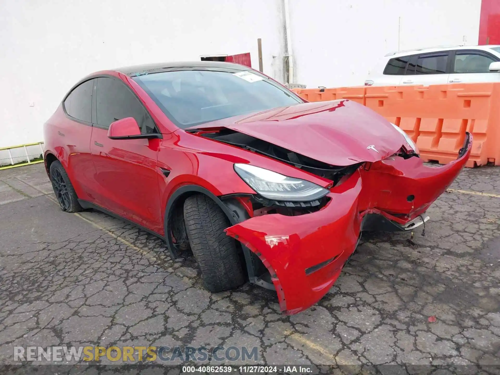 1 Photograph of a damaged car 5YJYGAEE4MF200475 TESLA MODEL Y 2021