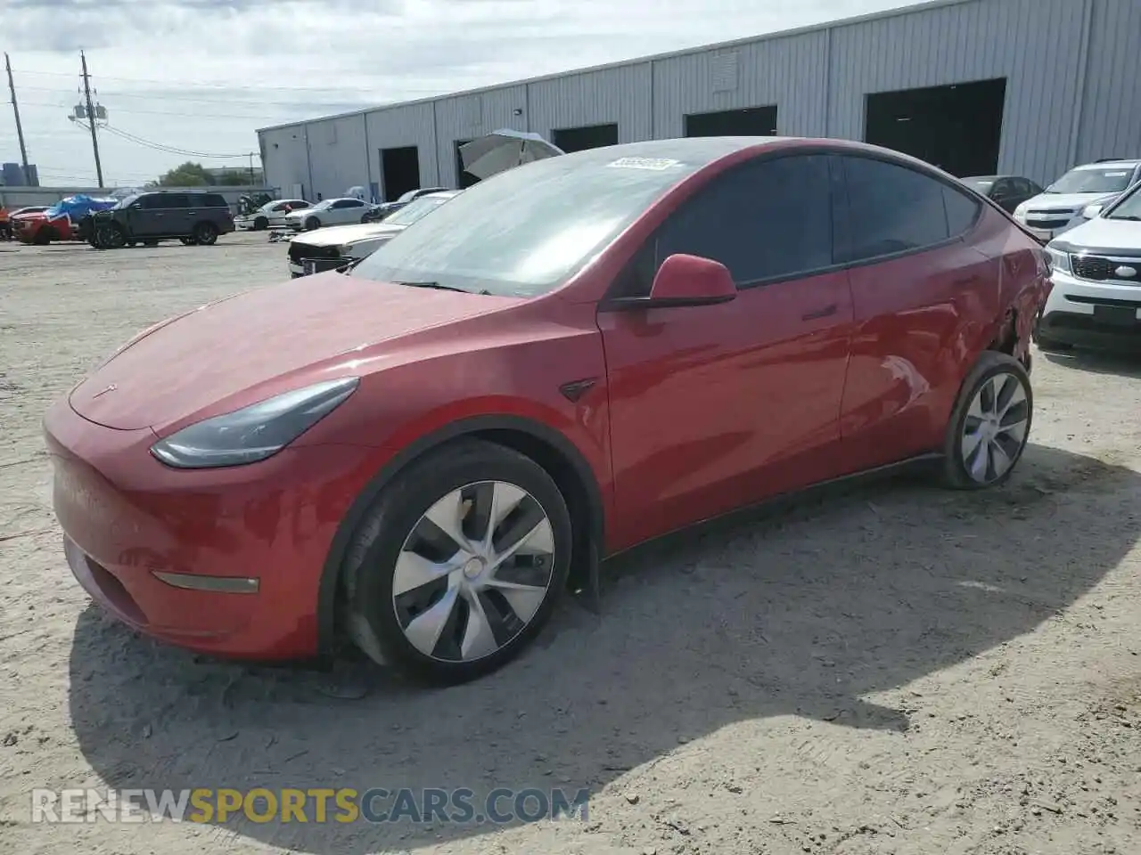1 Photograph of a damaged car 5YJYGAEE6MF187986 TESLA MODEL Y 2021