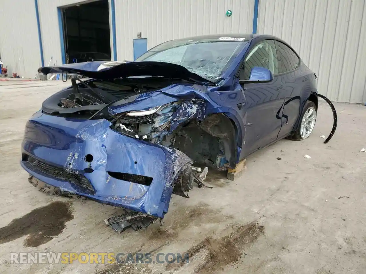 1 Photograph of a damaged car 5YJYGAEE7MF113153 TESLA MODEL Y 2021