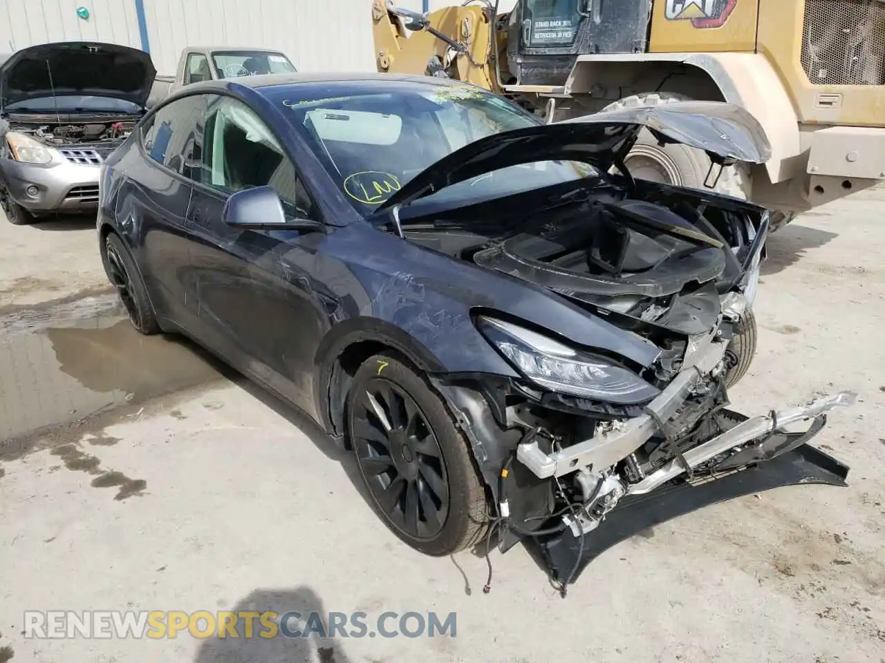 1 Photograph of a damaged car 5YJYGAEE7MF143088 TESLA MODEL Y 2021