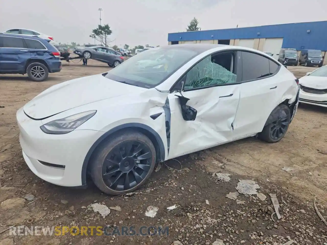 1 Фотография поврежденного автомобиля 5YJYGAEE7MF186376 TESLA MODEL Y 2021