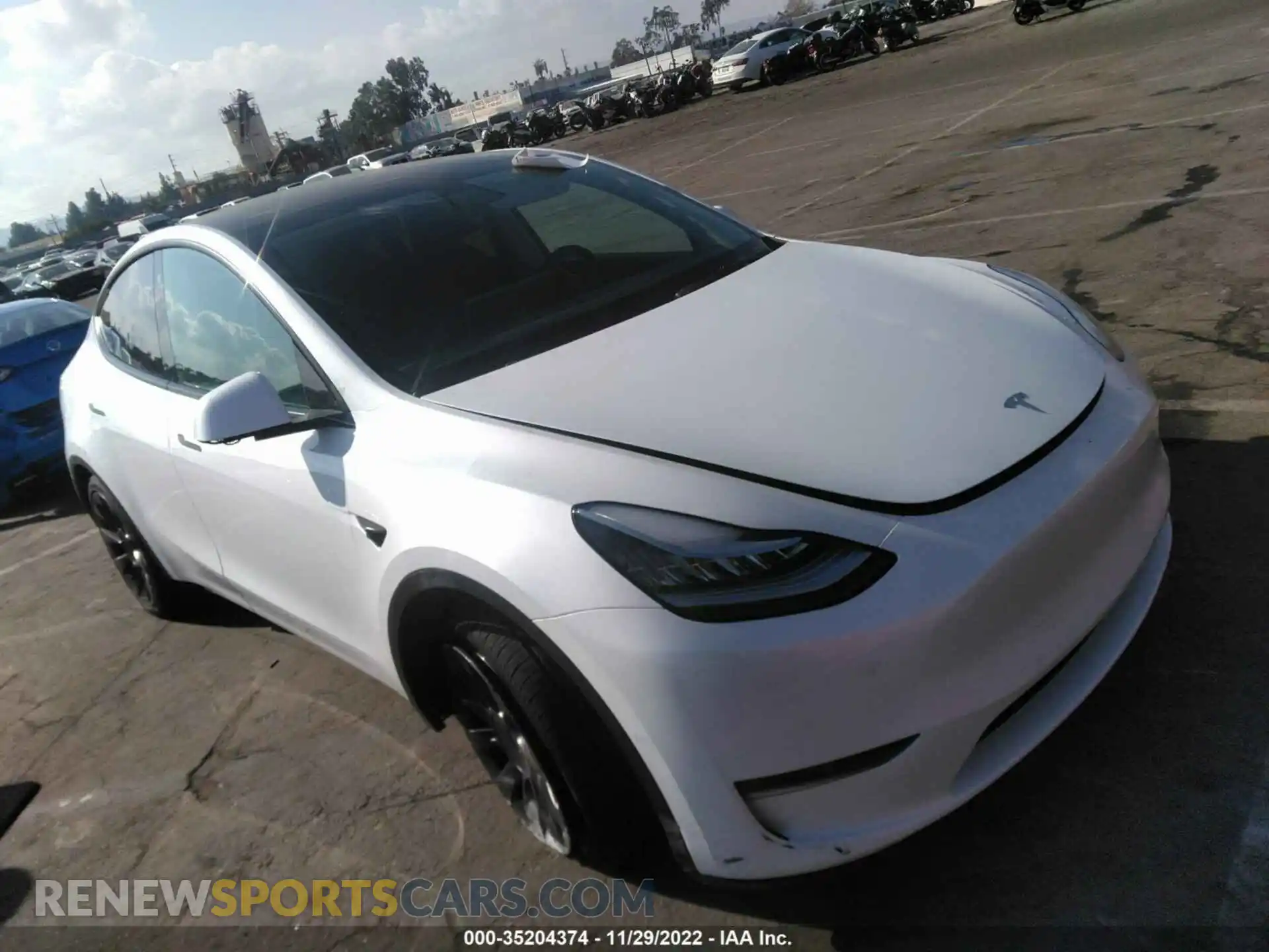 1 Photograph of a damaged car 5YJYGAEE7MF214726 TESLA MODEL Y 2021