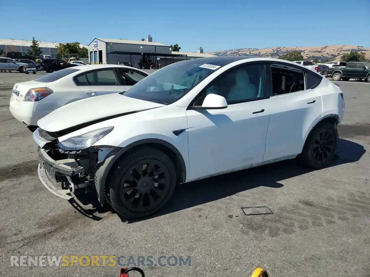 1 Photograph of a damaged car 5YJYGAEE7MF283173 TESLA MODEL Y 2021