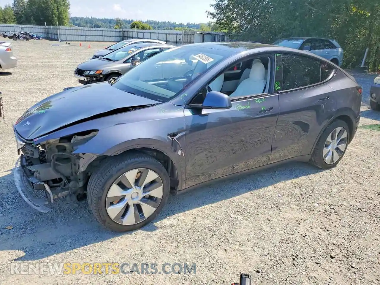 1 fotografías del automóvil dañado 5YJYGAEE8MF301504 TESLA MODEL Y 2021