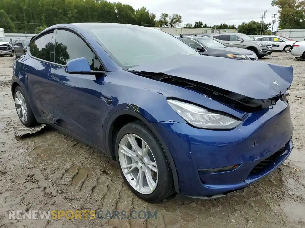 1 Photograph of a damaged car 5YJYGAEE9MF184046 TESLA MODEL Y 2021