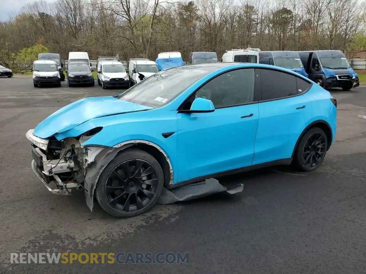 1 Photograph of a damaged car 5YJYGAEE9MF191031 TESLA MODEL Y 2021