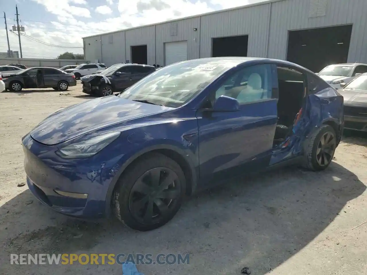 1 Photograph of a damaged car 5YJYGAEE9MF201220 TESLA MODEL Y 2021