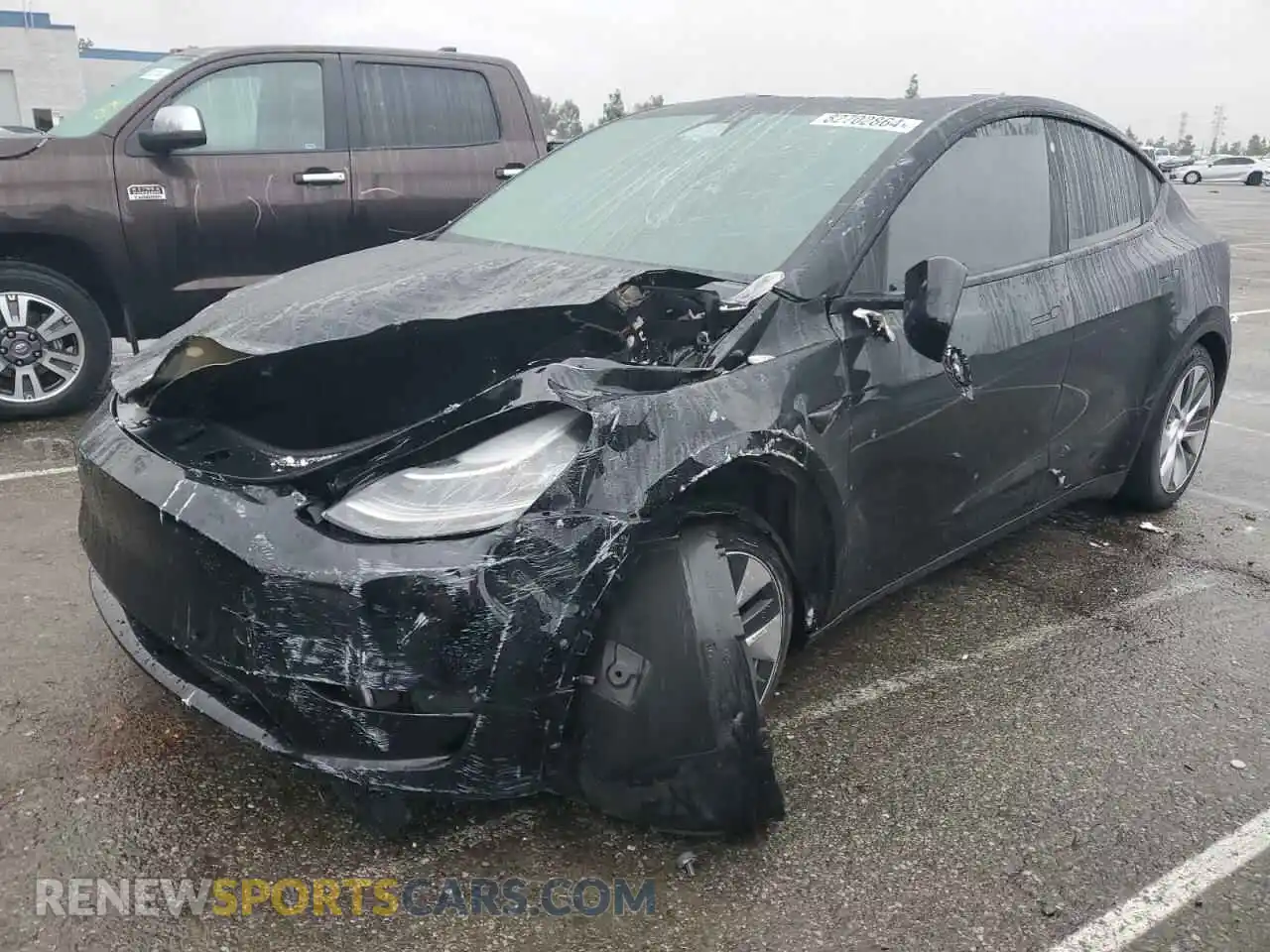 1 Photograph of a damaged car 5YJYGAEE9MF276497 TESLA MODEL Y 2021