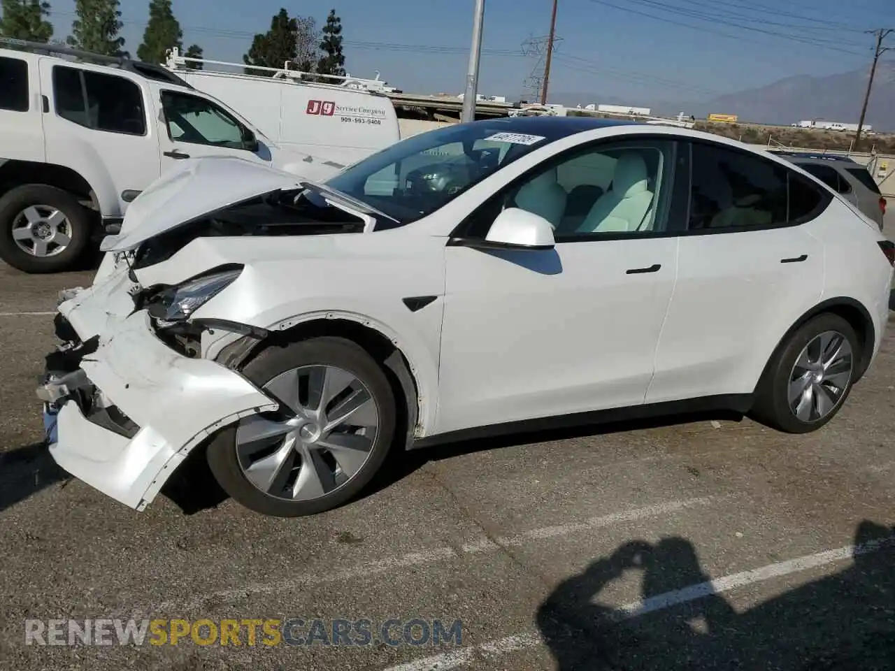 1 Photograph of a damaged car 5YJYGAEEXMF151489 TESLA MODEL Y 2021