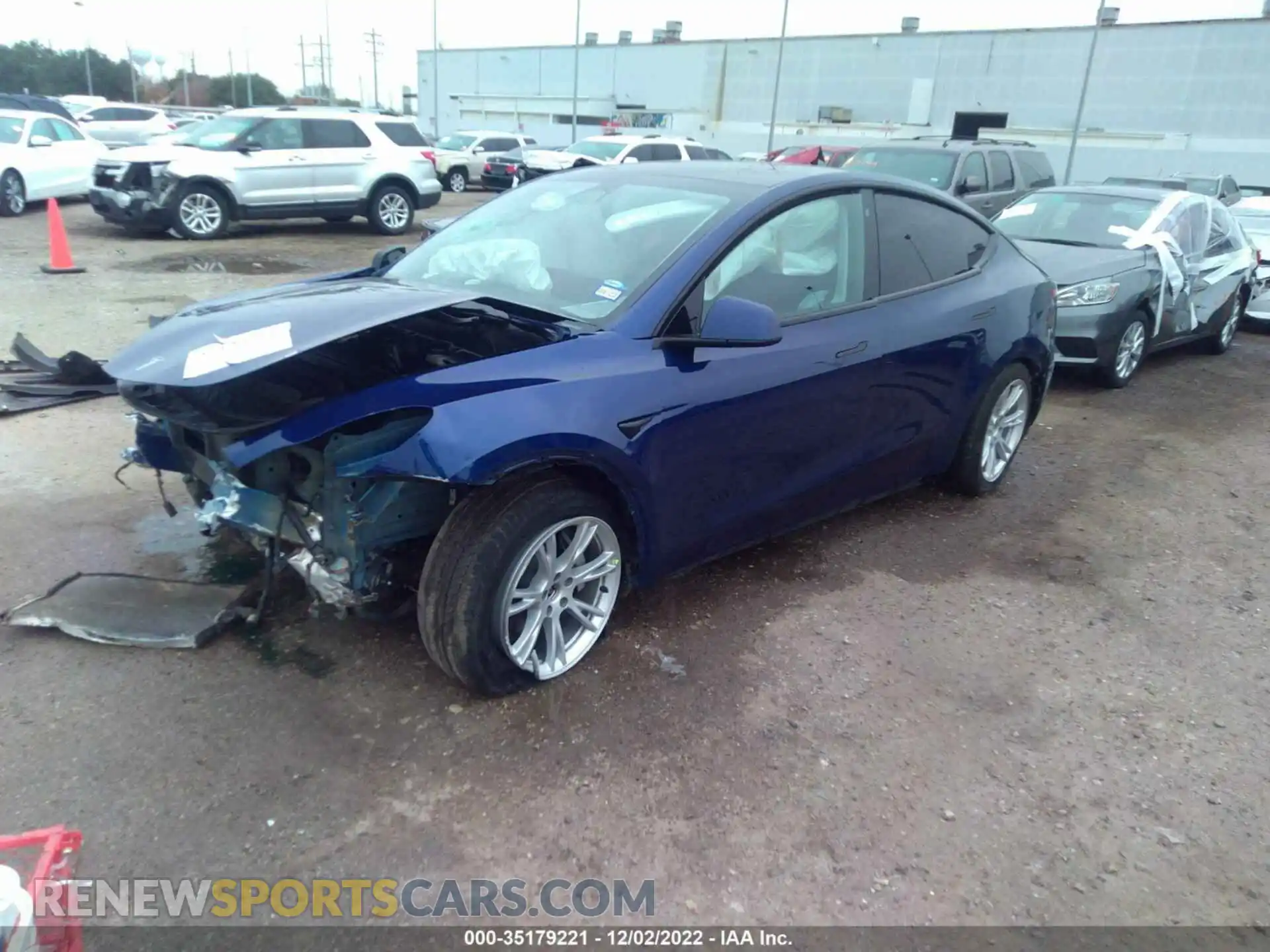 2 Photograph of a damaged car 5YJYGAEEXMF180376 TESLA MODEL Y 2021