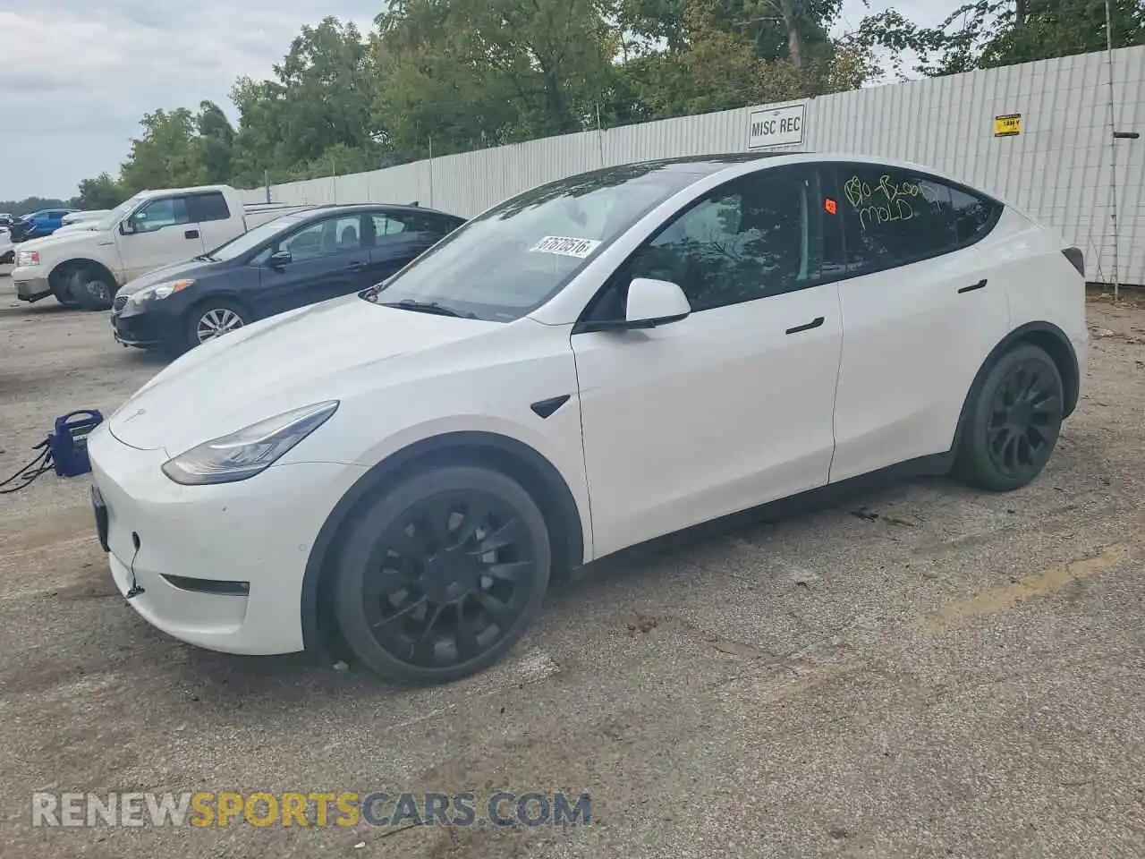 1 Фотография поврежденного автомобиля 5YJYGAEEXMF207589 TESLA MODEL Y 2021