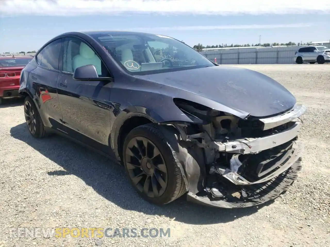 1 Фотография поврежденного автомобиля 5YJYGAEEXMF212730 TESLA MODEL Y 2021