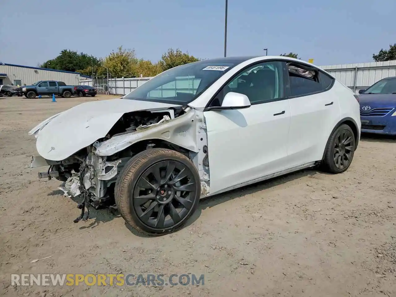 1 Photograph of a damaged car 5YJYGAEEXMF243217 TESLA MODEL Y 2021