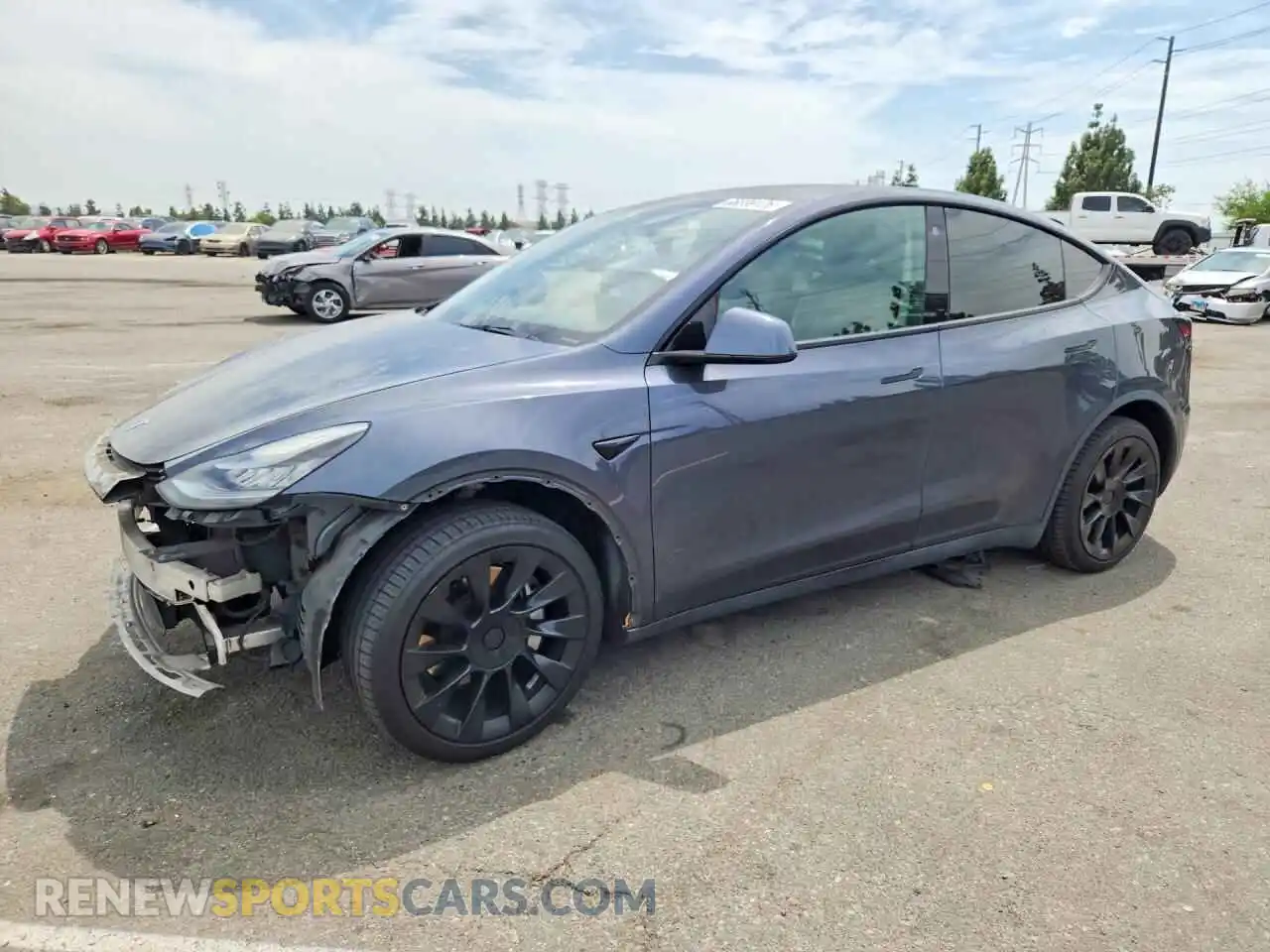 1 Photograph of a damaged car 5YJYGDED1MF114131 TESLA MODEL Y 2021