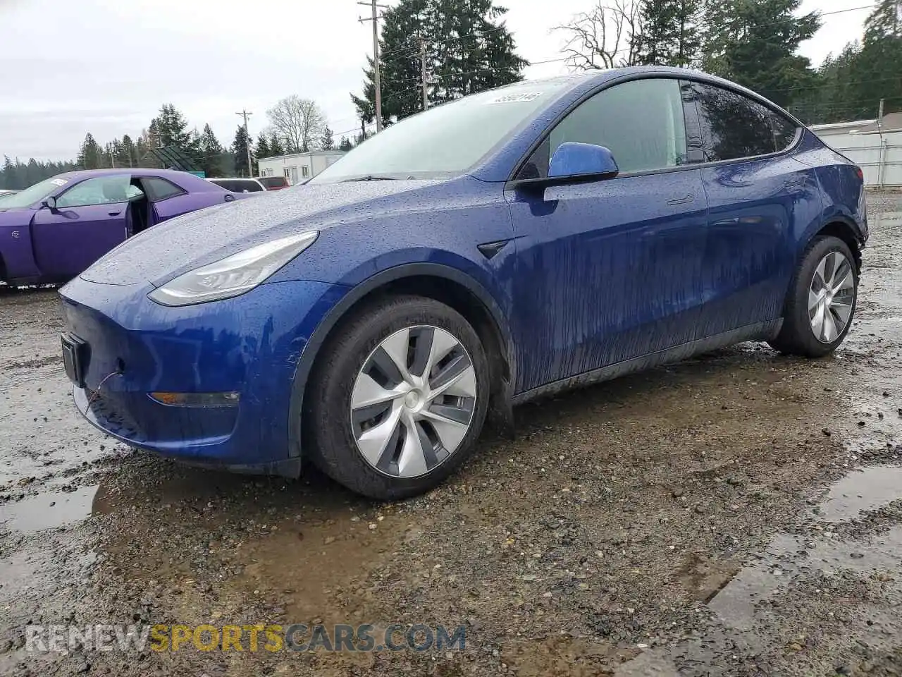 1 Photograph of a damaged car 5YJYGDED1MF114694 TESLA MODEL Y 2021