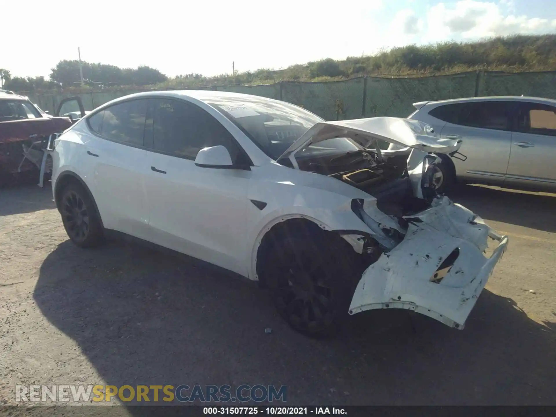 1 Photograph of a damaged car 5YJYGDED1MF115800 TESLA MODEL Y 2021